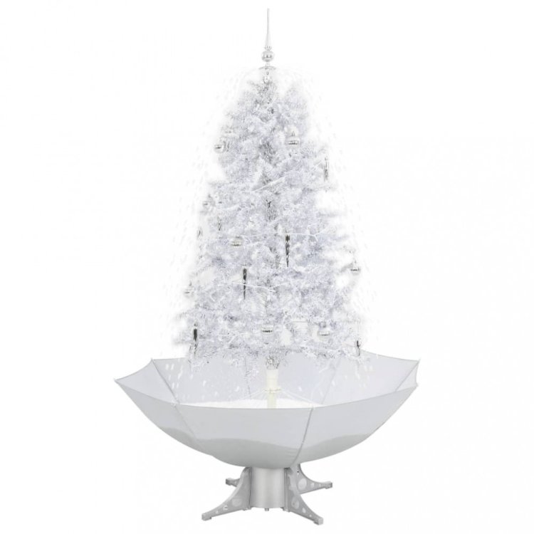 Imagen de Árbol de Navidad nevando blanco/plateado 170cm