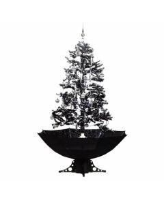 Árbol de Navidad nevando negro 170cm
