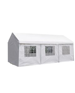 Lujosa carpa para fiestas de 3x6 metros blanca con paredes laterales Pure Garden & Living