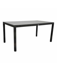Mesa de jardín "Samos" mimbre 160x90 - marrón