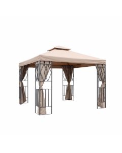 Borneo Pérgola de jardín 3 x 3 metros beige Pure Garden & Living