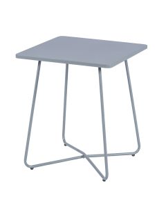 Mesa de metal gris claro mate