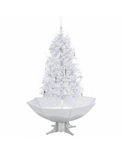 Árbol de Navidad nevando blanco/plateado 170cm