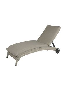 Tumbona con ruedas "Lara" beige/gris- Pure Garden & Living