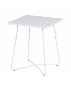 Mesa de metal blanco mate