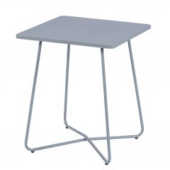 Mesa de metal gris claro mate