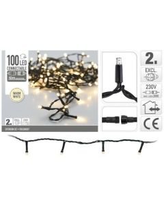 Luces de Navidad ampliación 100 LED blanco cálido