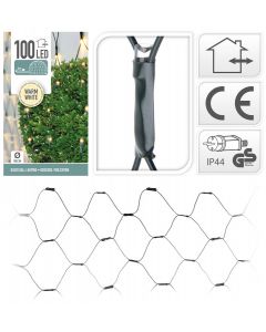 Red de luces para boj 100 LED blanco cálido