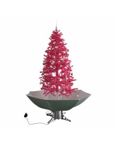 Árbol de Navidad nevando rosa 170cm