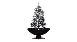 Árbol de Navidad nevando negro 170cm