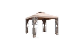 Borneo Pérgola de jardín 3 x 3 metros beige Pure Garden & Living