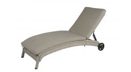 Tumbona con ruedas "Lara" beige/gris- Pure Garden & Living