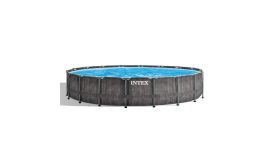 Intex Prism Frame Greywood Premium Pool - Ø 549 x 122 cm