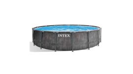 Intex Prisma Frame Greywood Premium Pool - Ø 457 x 122 cm