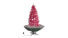 Árbol de Navidad nevando rosa 170cm