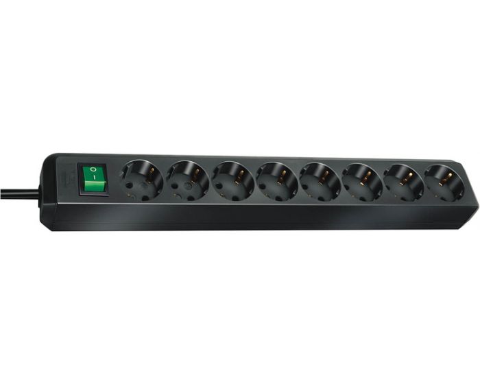Regleta con 8 tomas Brennenstuhl Eco con interruptor Negro 3M