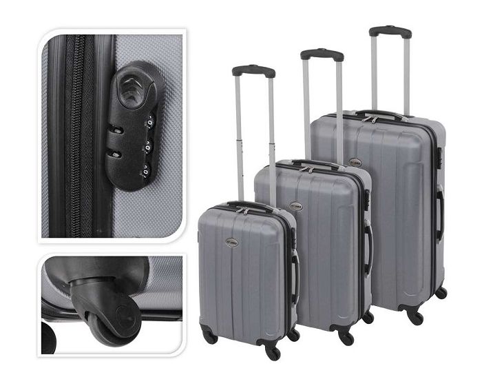 Maleta color plata - 97 litros