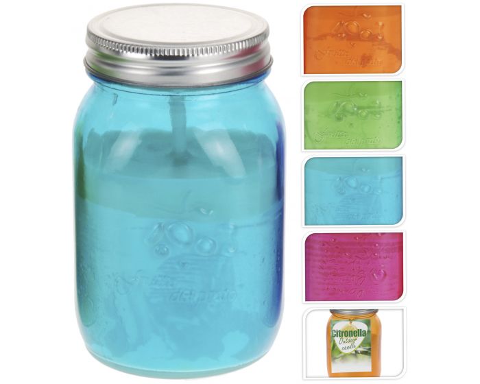 Vela de citronela en bote de cristal