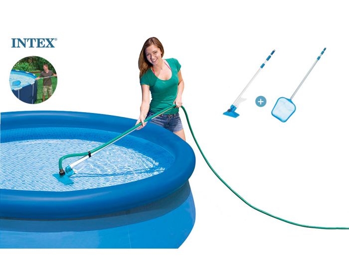 INTEX™ Kit de mantenimiento para piscina - Ø conexión 26,2 mm (mango telescópico incluido)