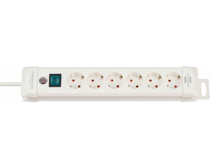 Regleta con 6 tomas Brennenstuhl Premium Blanco 3M