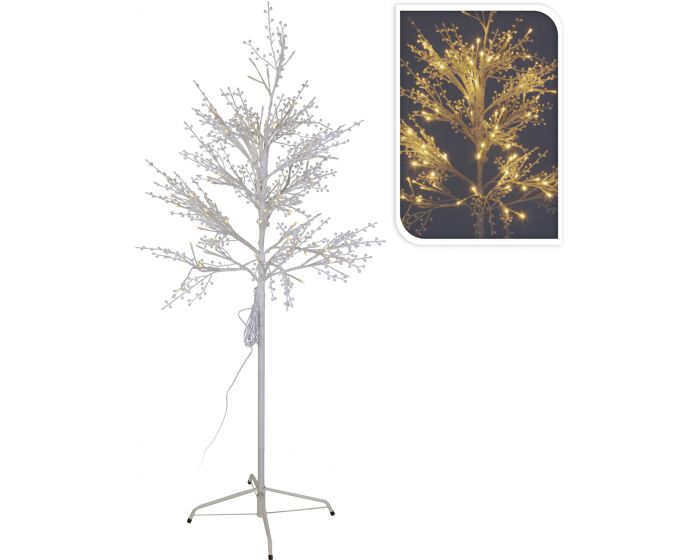Árbol 120 LED blanco cálido 150 cm